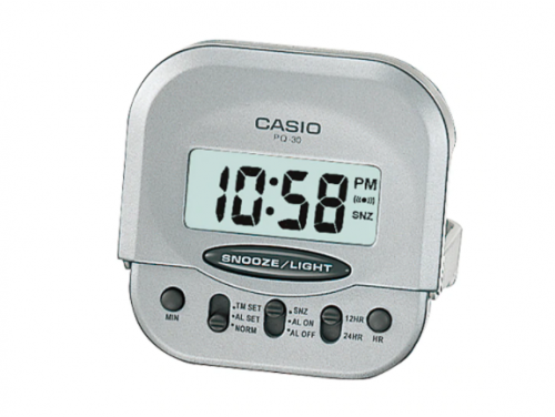 Casio Digital Pocket Alarm Clock - Silver image