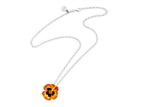 Karen Walker Stg Citrine Enamel Flower Pendant image