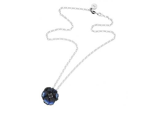 Karen Walker Stg Sapphire Enamel Flower Pendant image