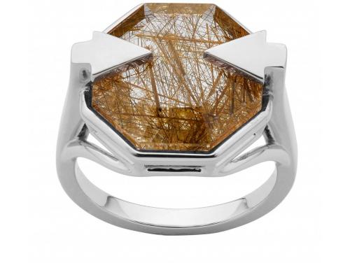 Karen Walker Stg Astrid Ring with Rutilated Quartz image