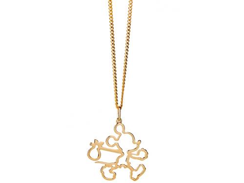 Limited Edition Karen Walker 9ct Runaway Mickey Outline Pendant image