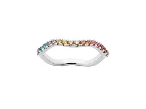 Karen Walker Stg Multi CZ Expressionist Ring image