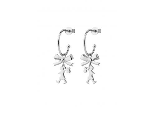 Karen Walker Stg Mini Girl With A Bow Hoop Earrings image