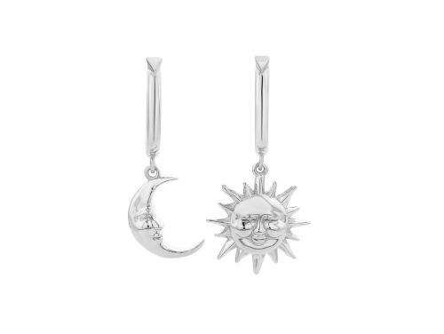 Karen Walker Stg Sun & Moon Hoop Earrings image