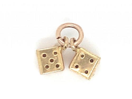 9ct Two Dice Charm image