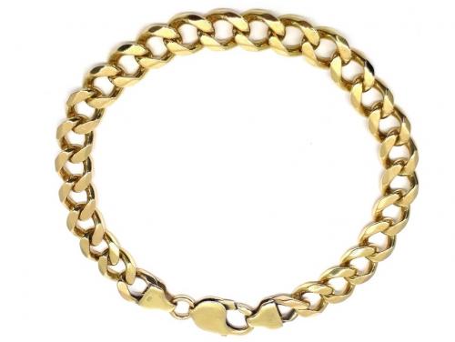 9ct Flat Curb Chain Bracelet image