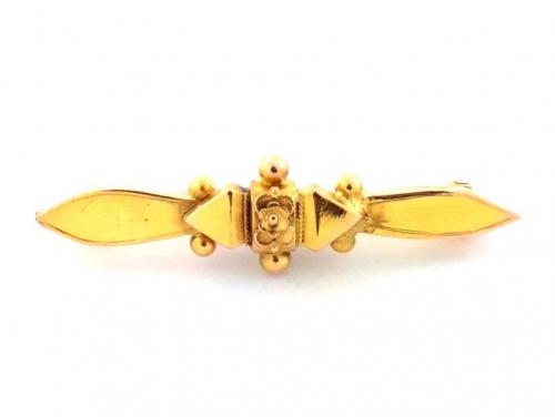 9ct Vintage Bar Brooch image