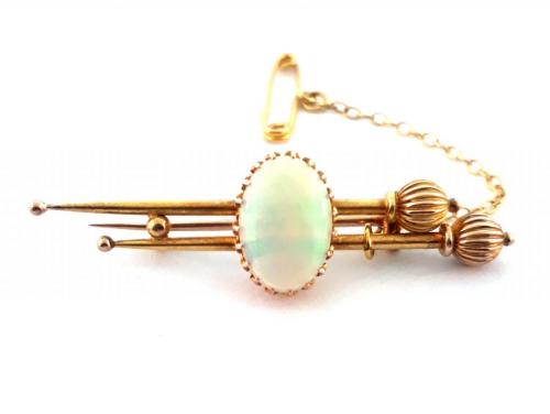 15ct Opal Bar Brooch image
