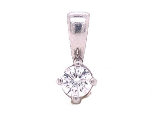 18ct White Gold Diamond Pendant image