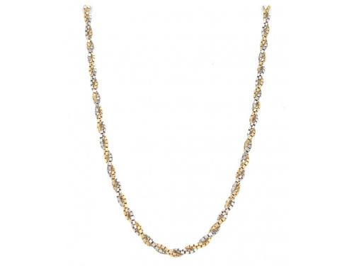 18ct 46cm Two Tone Box Twist Chain image