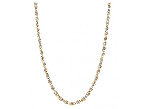 18ct 46cm Two Tone Box Twist Chain  image