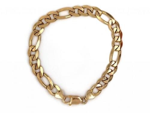 9ct 21.5cm 3:1 Figaro Bracelet image