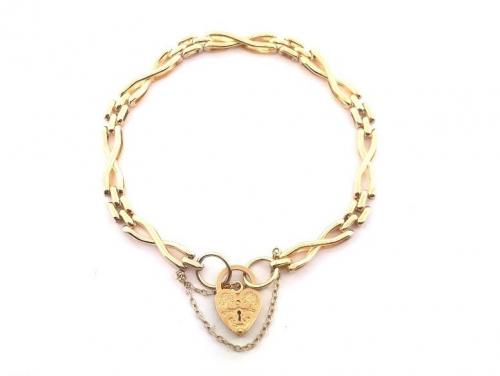 9ct Gate Padlock Bracelet image