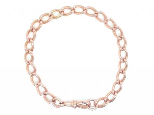 15ct Rose Gold Vintage Curb Bracelet image