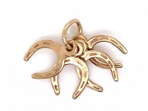 9ct 4 Horseshoe Charm image