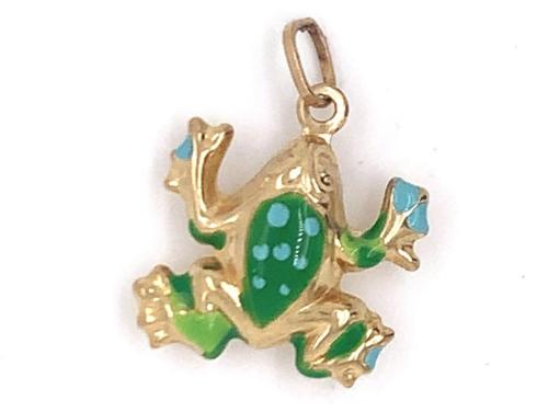 9ct Enamel Frog Charm image