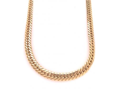 9ct Graduated Herringbone Chain 45cm image