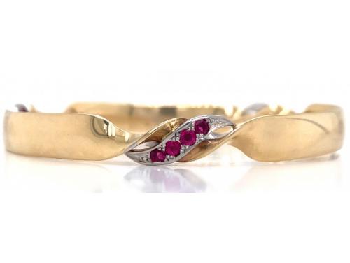 9ct Ruby Twist Bangle image