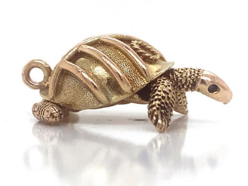 9ct Moving Turtle Charm image