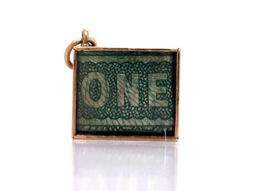 9ct Emergency One Pound Note Charm image