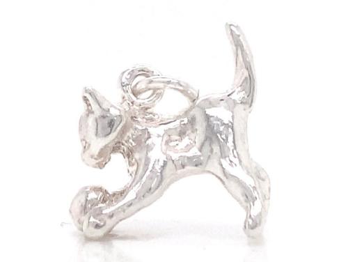 Sterling Silver Cat with Yarn Charm image