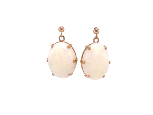 9ct Oval Opal Drop Earrings image