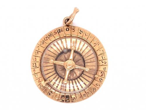 9ct Roulette Wheel Charm - Moveable image