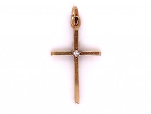 9ct Diamond Cross Pendant image