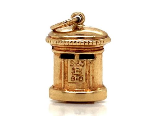 9ct Post Box Charm image