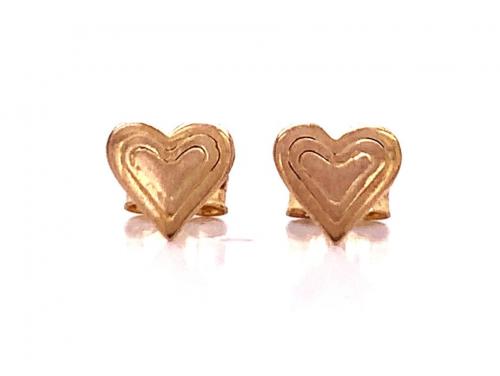 9ct Heart Studs image