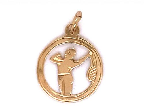 9ct Tennis Player Charm image