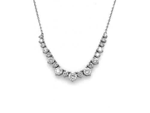 14ct White Gold Diamond Necklace TDW 2.00ct image