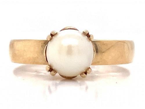 9ct Pearl Solitaire Ring image