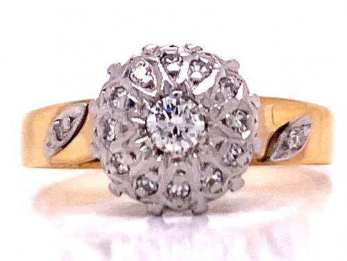 18ct Diamond Cluster Ring TDW 0.21ct image