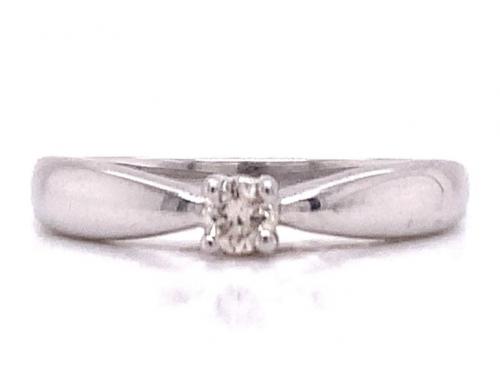 9ct White Gold Diamond Solitaire Ring image