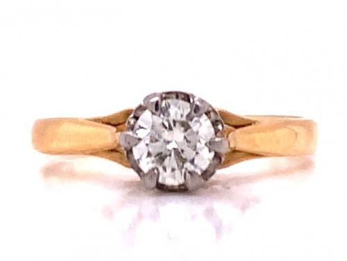 18ct/Plat Diamond Solitaire Ring TDW 0.38ct image