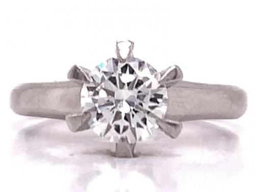 Platinum Diamond Solitaire Ring TDW 0.85ct image