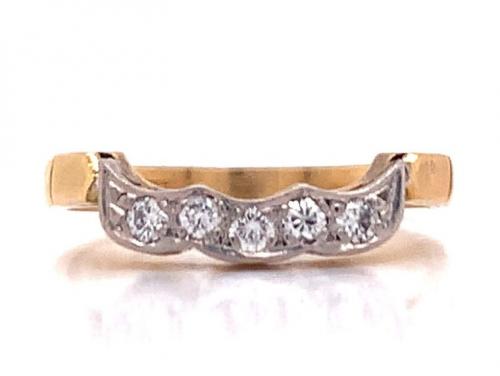 18ct Five Diamond Curved Eternity Ring TDW 0.15ct image