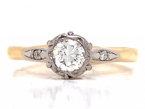 18ct Diamond Solitaire Ring TDW 0.35ct image