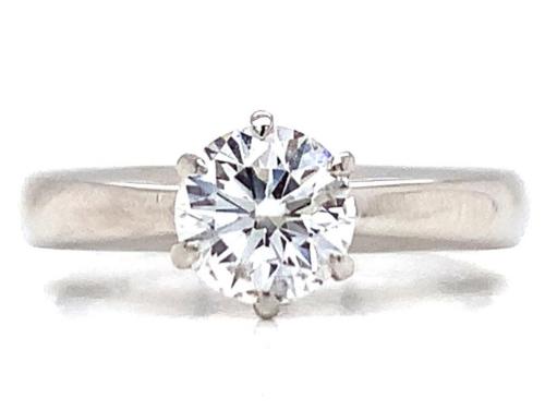 Platinum Diamond Solitaire Ring TDW 0.72ct image