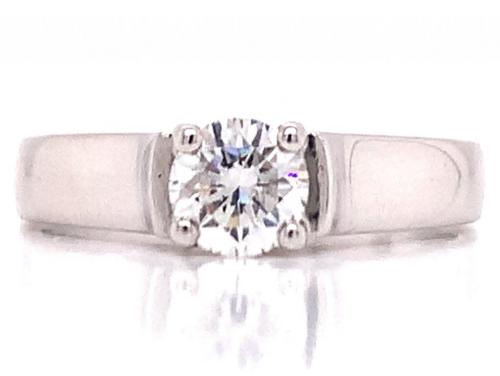 18ct White Gold Diamond Solitaire Ring TDW 0.55ct image