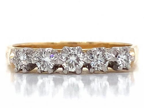 18ct Five Diamond Ring TDW 0.49ct image