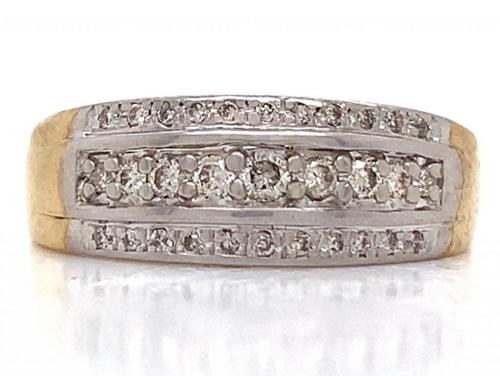9ct Three Row Diamond Ring TDW 0.21ct image