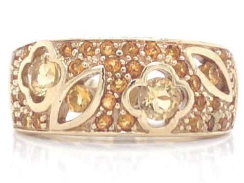 9ct Pave Citrine Dress Ring image