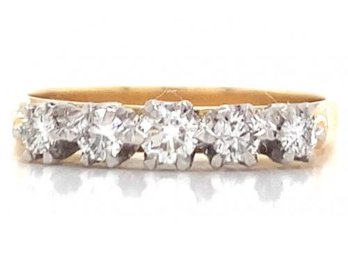 18ct Five Diamond Eternity Ring TDW 0.30ct image