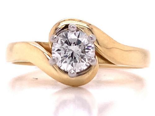 18ct Diamond Twist Solitaire Ring TDW 0.50ct image