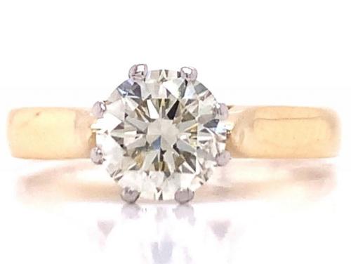 18ct Diamond Solitaire Ring TDW 1.04ct image