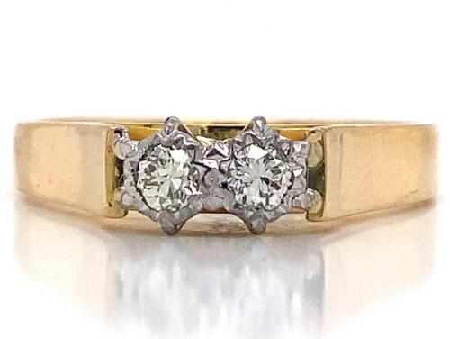 18ct Two Diamond Ring TDW 0.25ct image