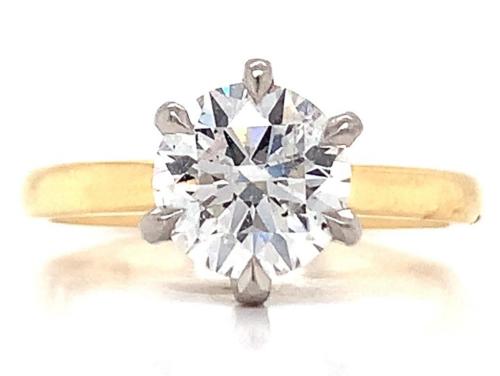 18ct/ Platinum Diamond Solitaire Ring TDW 1.55ct image