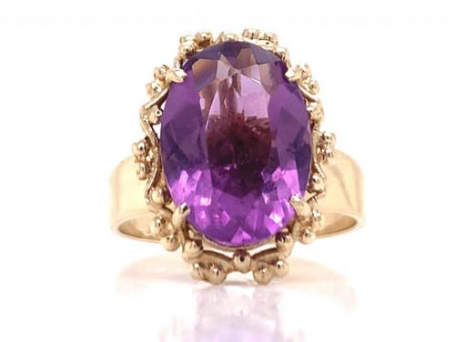 9ct Amethyst Deco Ring image